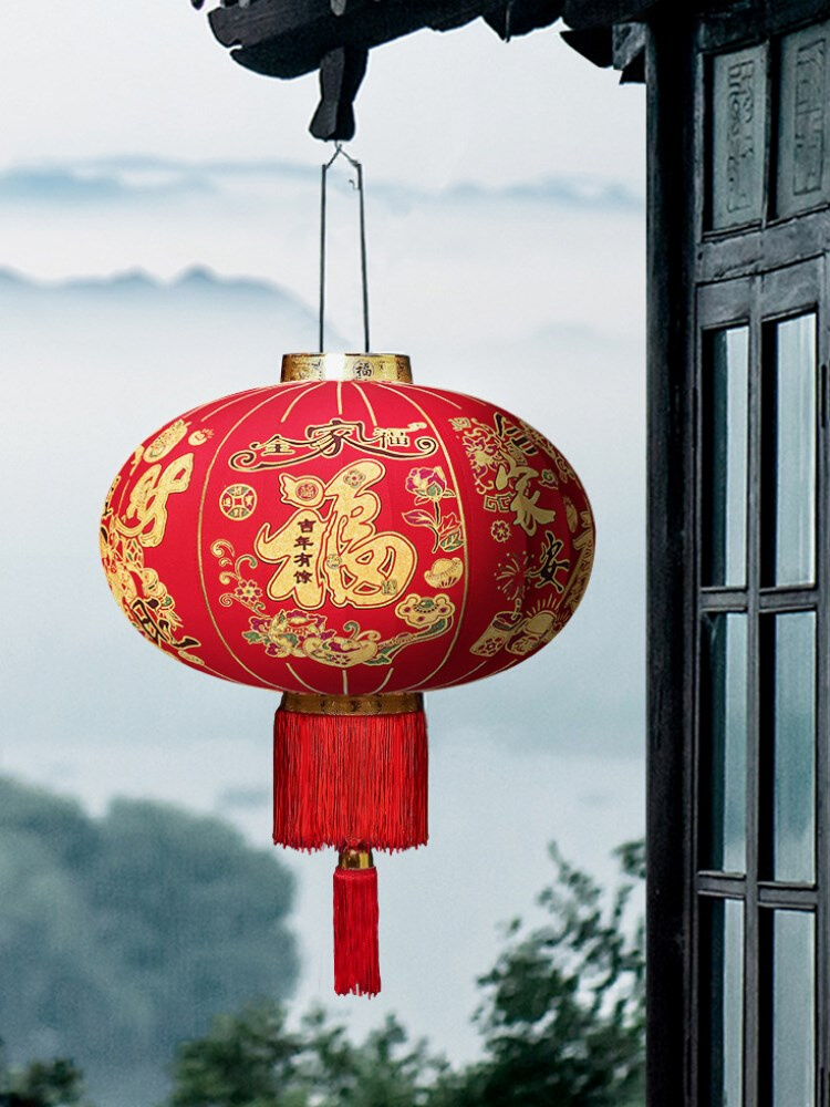 大红灯笼灯2021年春节挂饰户外吊灯防水新年过年阳台室内装中国风