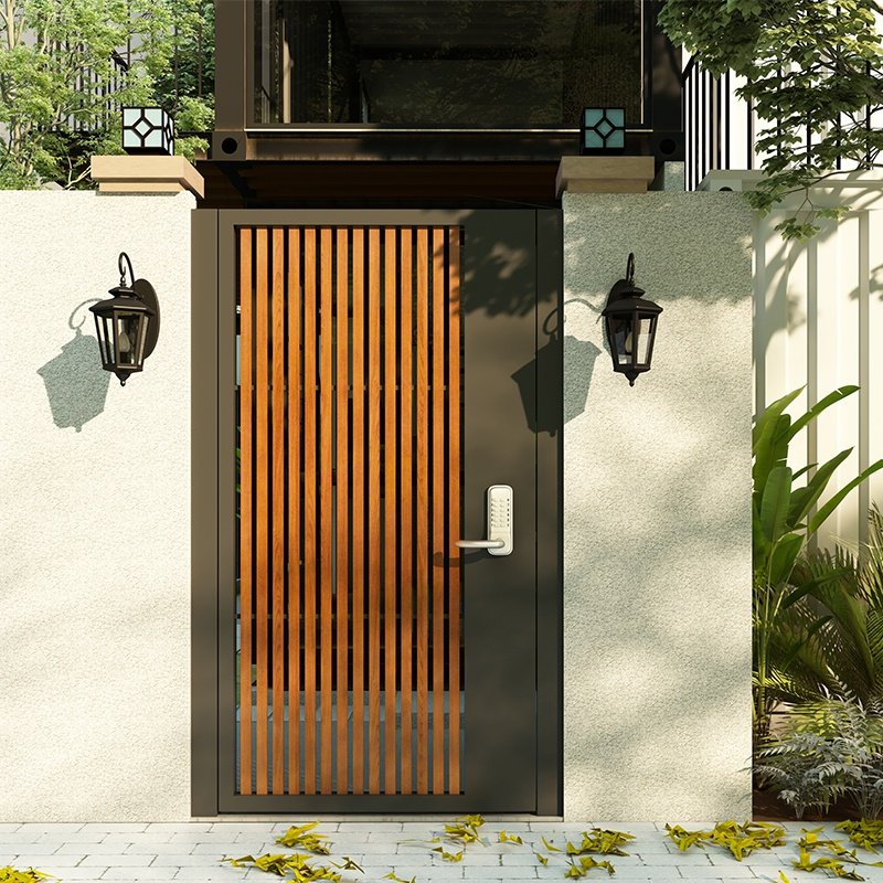 不锈钢铝合金别墅庭院大门双开门户外门单开门小院入户栅栏花园门