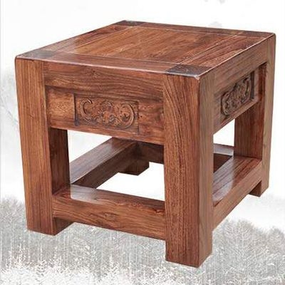 饭桌阳台方形茶桌鲁班一木老榆木实木餐桌椅组合八仙桌小四方桌吃饭桌