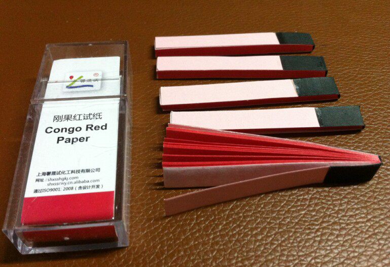 5原厂/纸/刀上海测试/刚果红g试纸条包装100馨晟刚果红