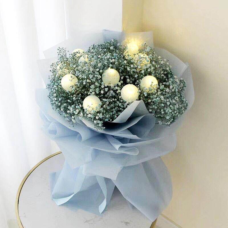 满天星手捧花g女神节小花束干花花束小束送闺蜜的生日礼物学生党