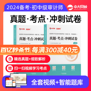 备考2024年初中级审计师教材配套真题考点冲刺试卷全2本审计师中级教材题库审计理论与实务专业相关知识审计师初级中级审计师