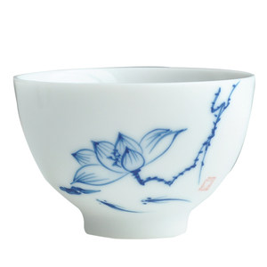 【景德镇青花手绘荷花碗图片】景德镇青花手绘荷花碗图片大全_q友网