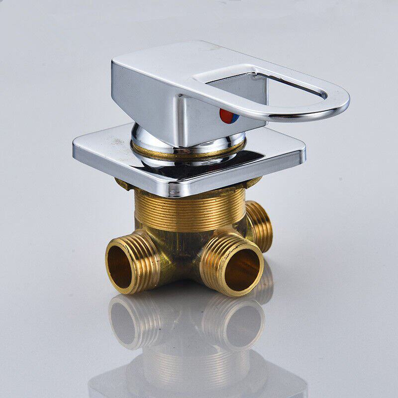 77销量0浴室柜冷热水龙头混水阀开关配件三孔转换分水器洗手脸盆面盆