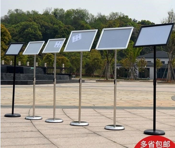 展示架立式a4车间标识牌架可移动落地不锈钢仓库区域标识架标示牌