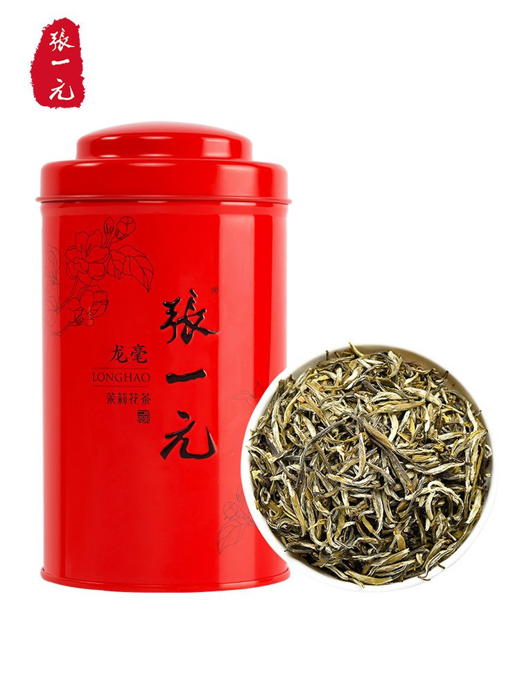 北京张一元茶叶横县茉莉花茉莉花茶爆款龙毫送礼伴手礼单罐装100g