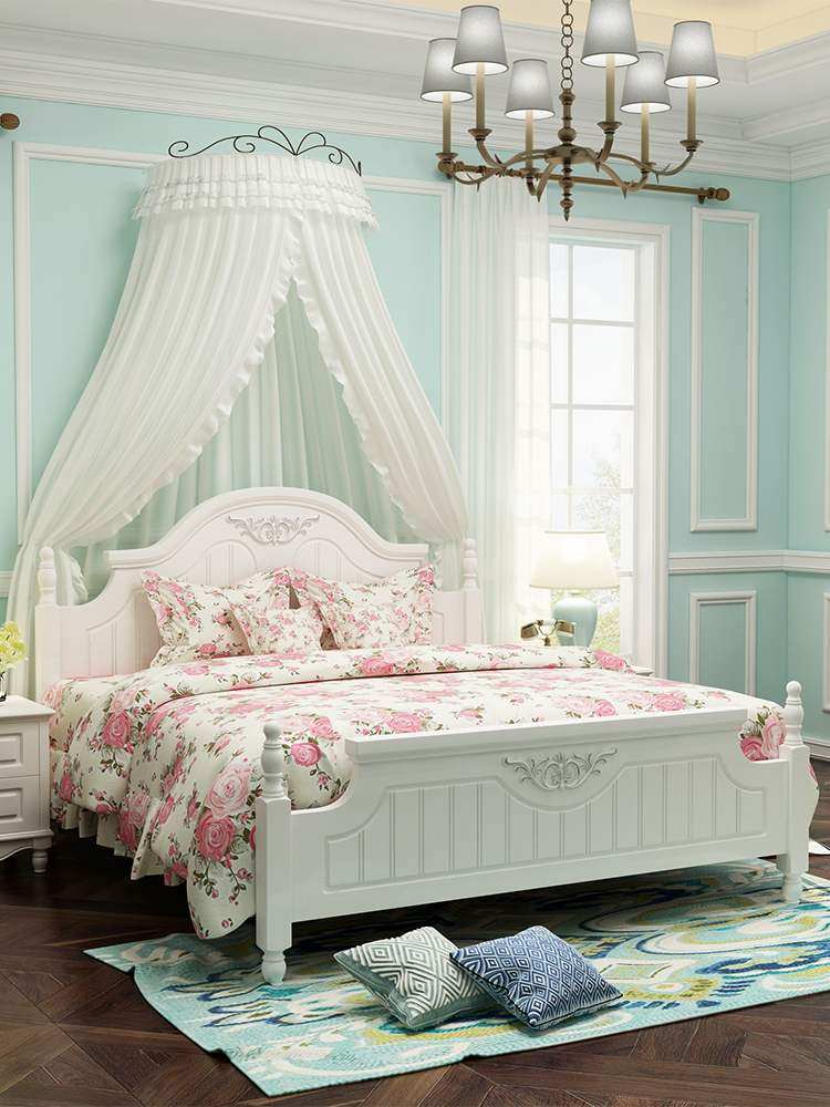 床欧式风格主卧宫廷床北欧简约女生小公主韩式田园床双人