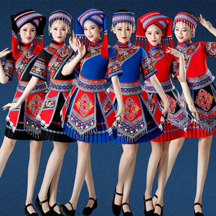 新款高货广西壮族服装女款成人三月三民族演出服饰少数民族服装舞