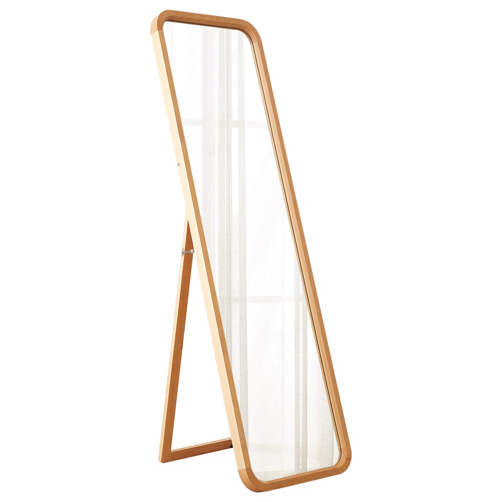 全实木试衣镜子壁挂全身镜子北欧简c约小户型卧室少女落地穿衣镜