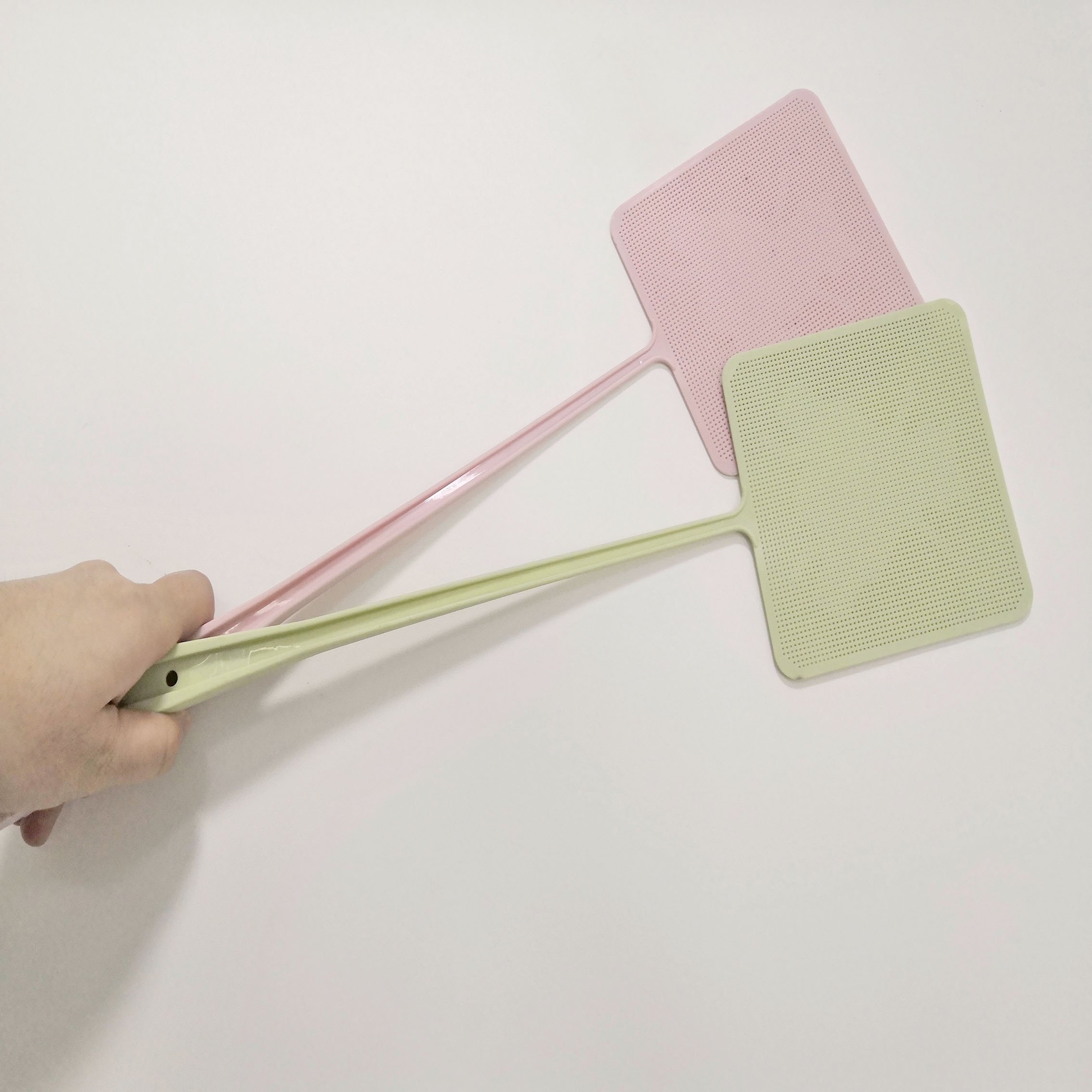 款老式长柄拍子神器塑h料红网家用手动的加长拍拍不烂创意苍蝇拍