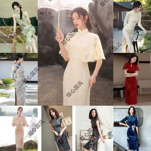 新款旗袍2024年改良版年轻款少女复古民国老上海长款气质高级摄影