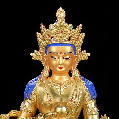 地藏王菩佛像密宗纯铜鎏金居家供奉佛堂摆件57寸r1尺地藏王菩萨像