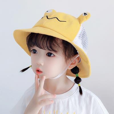 儿童防晒帽夏季女童薄款可爱超萌太阳帽网眼遮阳渔夫帽男宝宝帽子