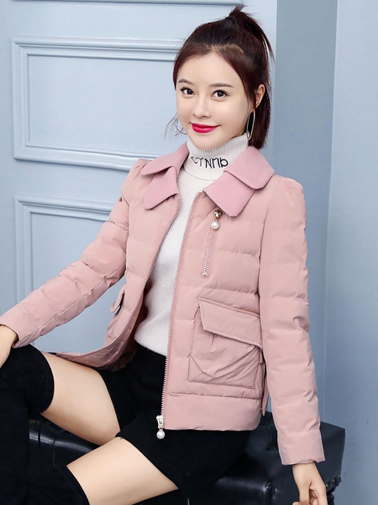 羽绒棉服女短装2021春秋新款矮个子时尚棉袄轻薄修身小棉衣外套潮