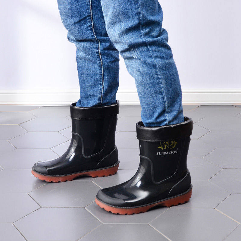 雨鞋男中筒水鞋雨靴高帮防滑防水劳工洗车工地厨房胶鞋套鞋水靴