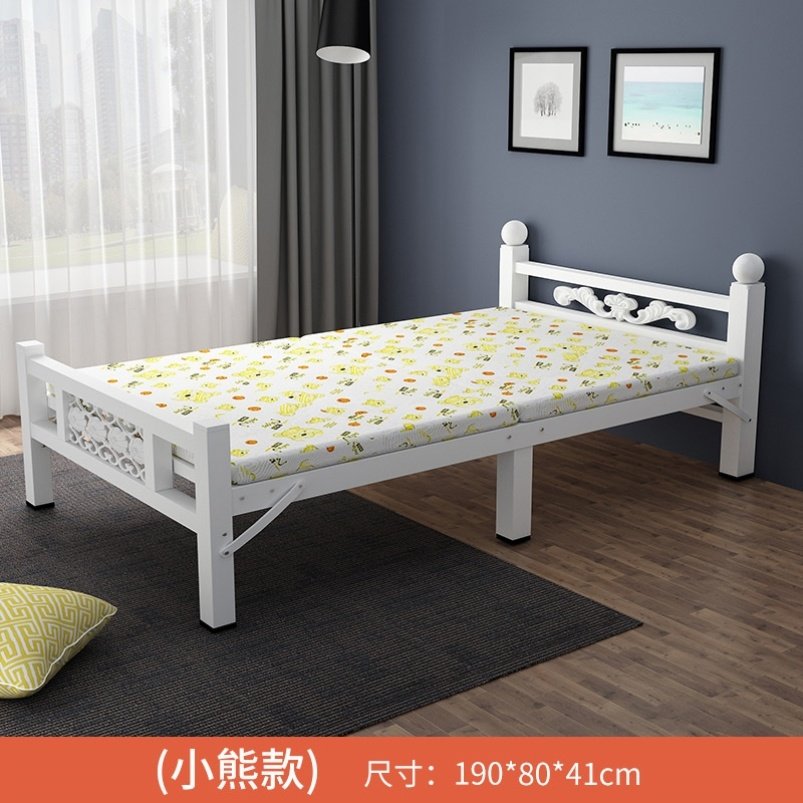 折叠款单人床现代简约时尚家用款主卧床儿童午睡床可折叠小尺寸