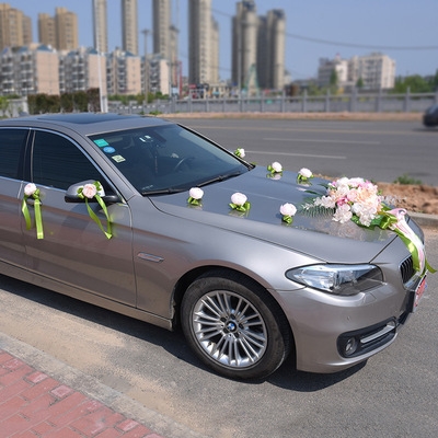 婚车扎花套装图片