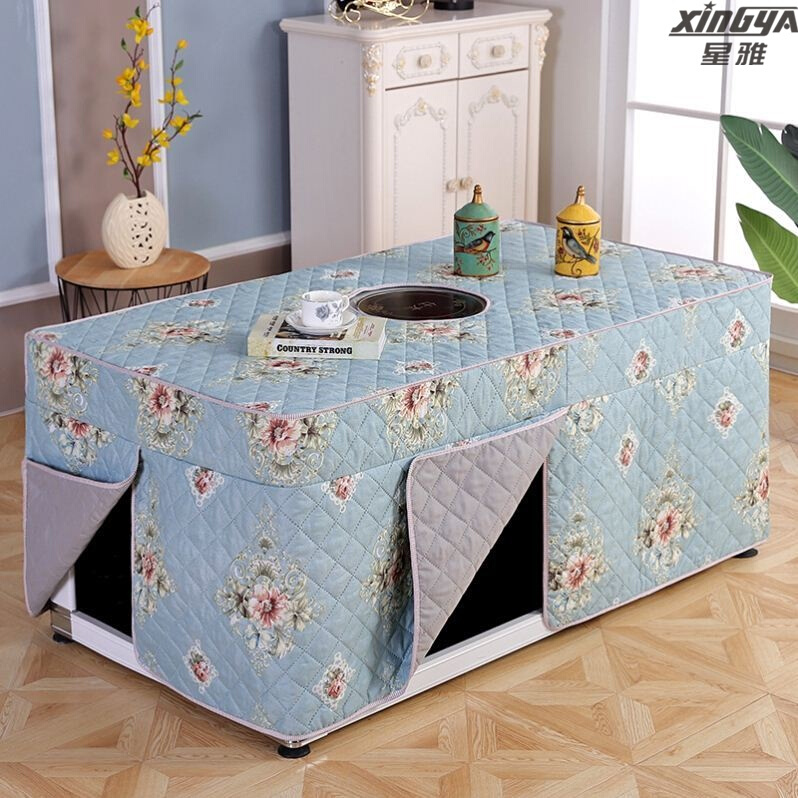 烤火炉桌罩长方形电烤炉套罩火炉子桌布保护罩电暖桌子罩套取暖