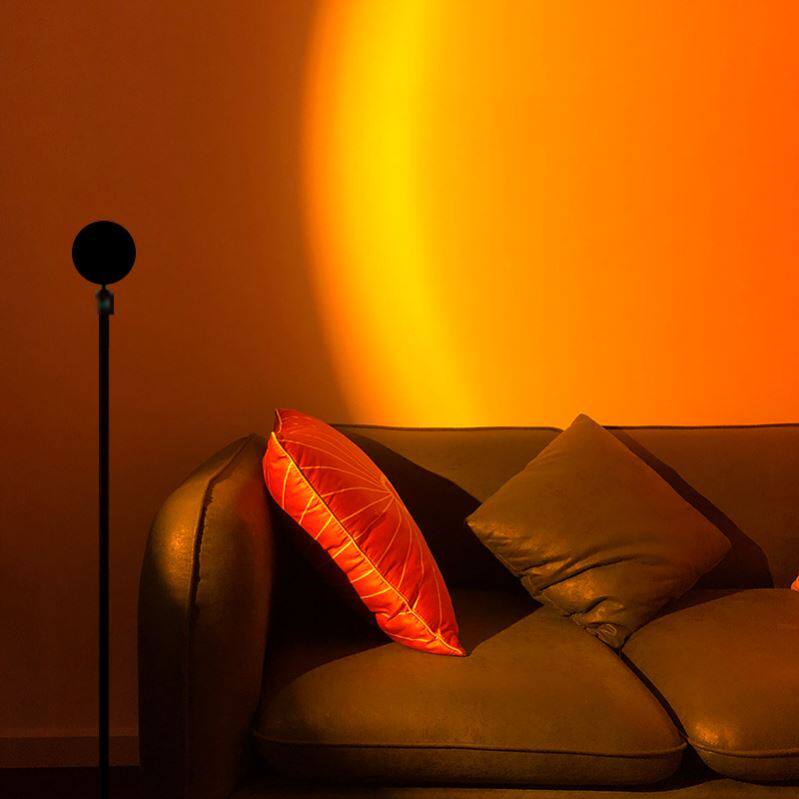 网红拍照区布置网红店直s播间道具装饰氛围感日落灯多色迷你新款