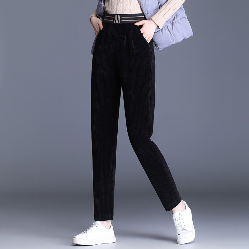 女士灯芯绒加绒裤子