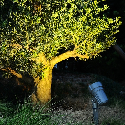 草坪灯户外射灯地灯防水插地景观庭院花园别墅圆形射树灯地射灯