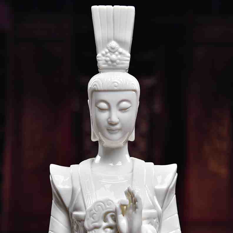新品戴玉堂 陶瓷摆件《太姥娘娘神像》福建德化佛像工艺品 家居装