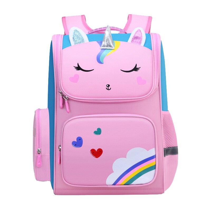 独角兽书包小学生女童三至六儿童一年级女孩二幼儿园大班轻便护脊