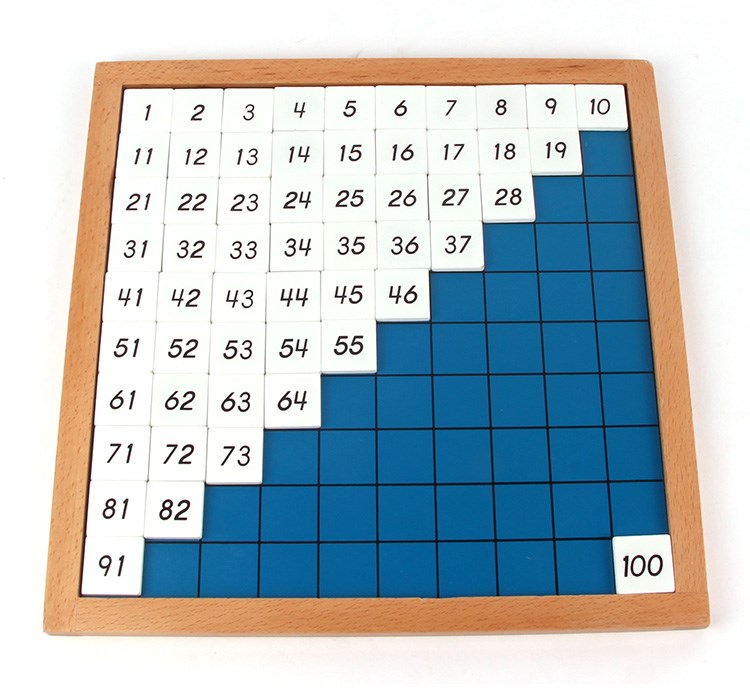 一百板教具梭利连续数学教益蒙氏学早.g1-100玩具数字蒙台智蒙特