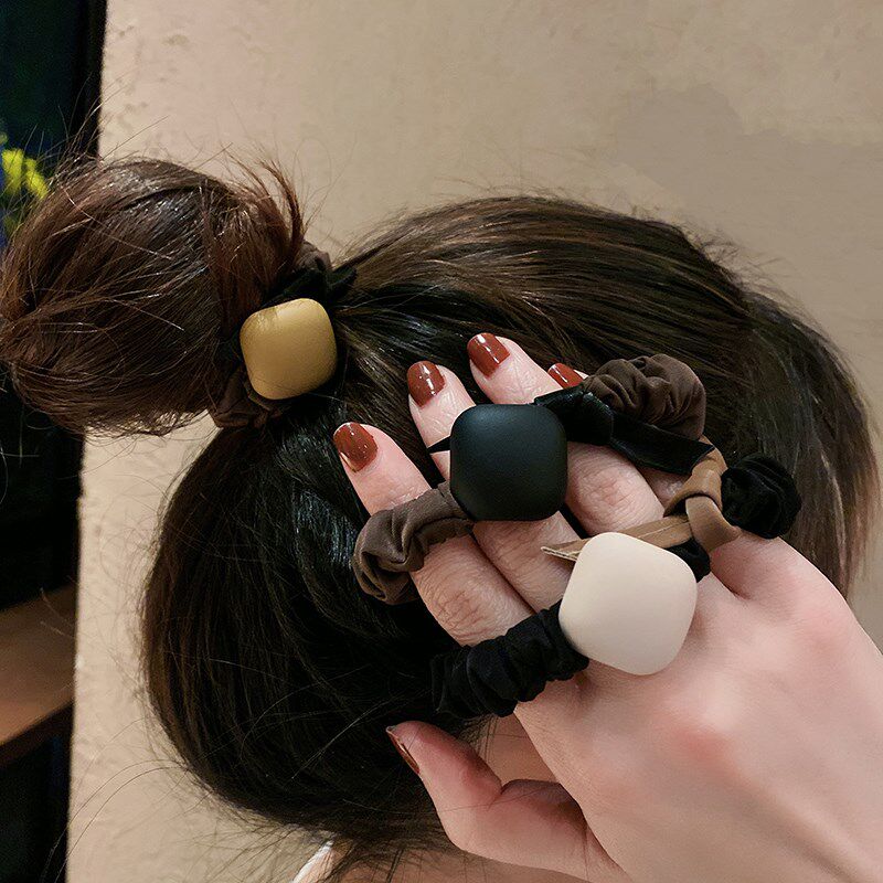 韩国2022新款头圈ins发圈高弹力发绳女大肠圈简约丸子头神器发饰