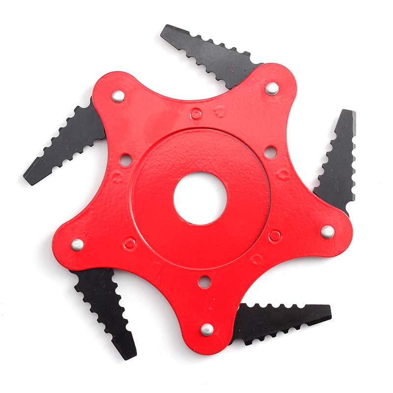 割草机六叶刀片合金打草头通用除草机打草盘割灌机配件免拆款刀头