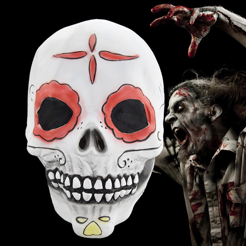 万圣节恐怖骷髅头面具化装舞会角色扮演partymask