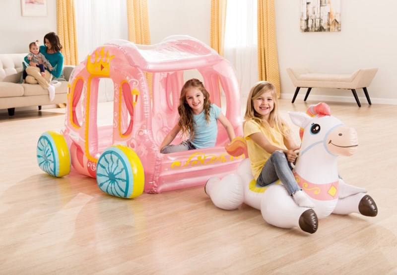 Home Water Children Inflatable Pink Princess House Castle Ri