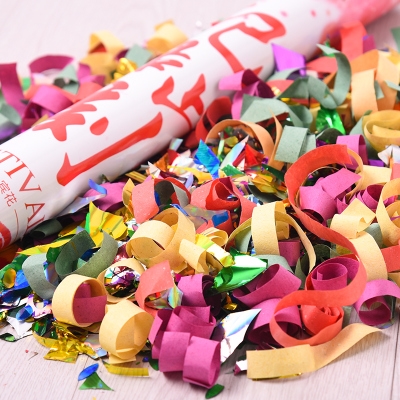 新品婚庆用品结婚喷彩带花瓣雨开业礼花筒婚礼手持彩花礼花炮婚m