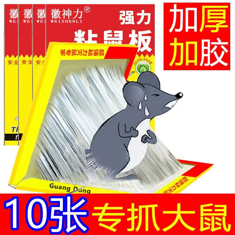 加大号老鼠粘粘鼠板强力胶粘大老鼠超强高粘度家用捕鼠神器老鼠贴