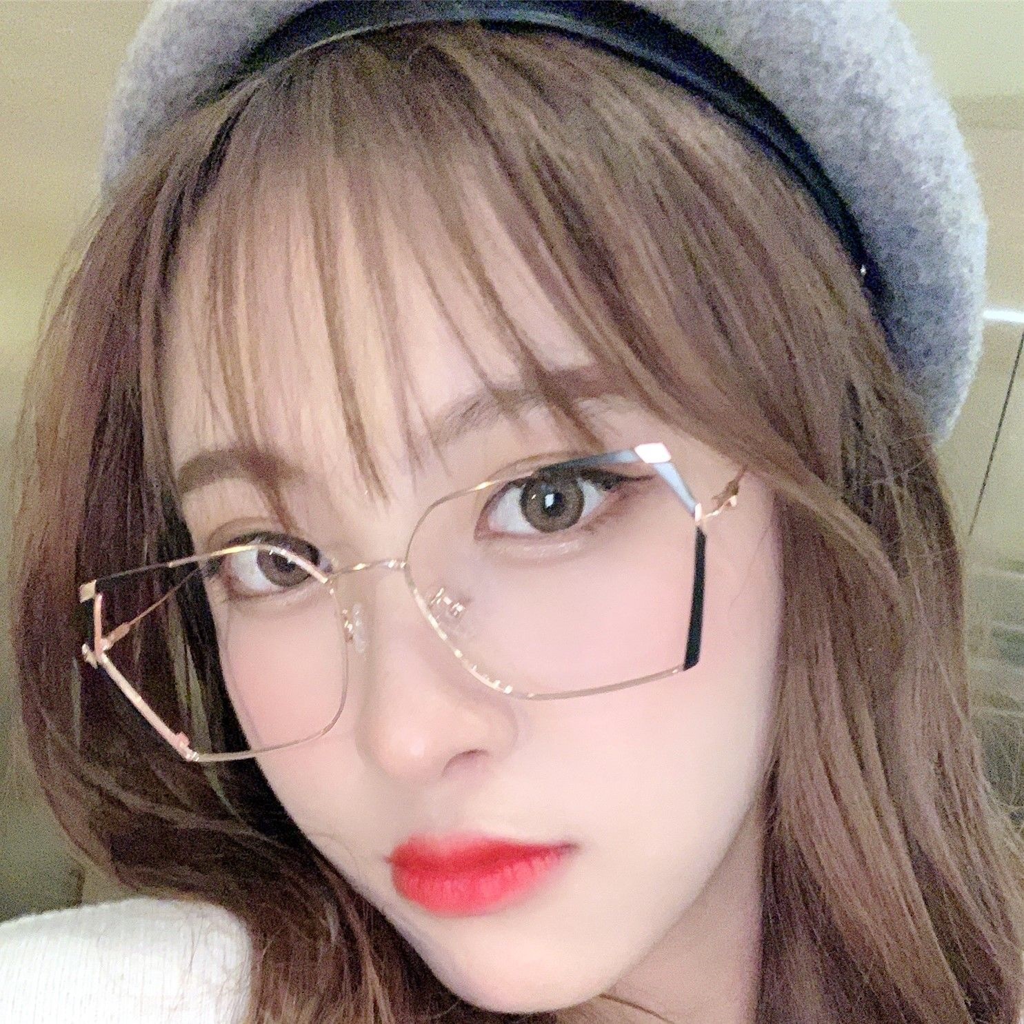 近视眼镜潮女学生韩版网红街拍有度数商务防蓝光防辐射眼镜光学镜