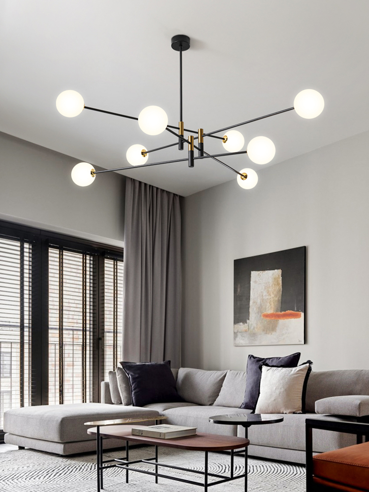 北欧客厅吊灯现代简约2022年新款客厅灯小户型分子魔豆灯家用主灯
