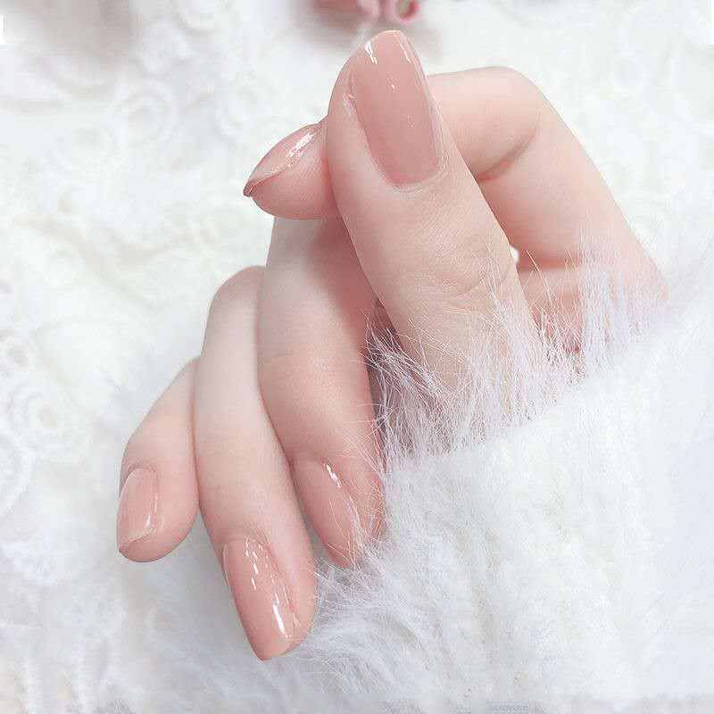 指甲壳可摘戴美甲贴片成品裸色图片网红结婚软款穿戴甲高级感短款