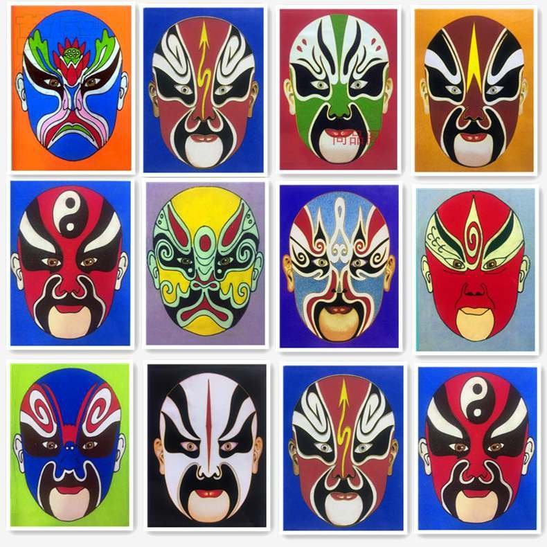 京剧脸谱景泰蓝掐丝珐琅画diy手工材料套装彩金丝沙砂画相框摆件