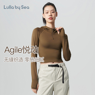 Lulla by Sea | Agile 连帽卫衣无缝春夏户外半拉链运动套头衫女