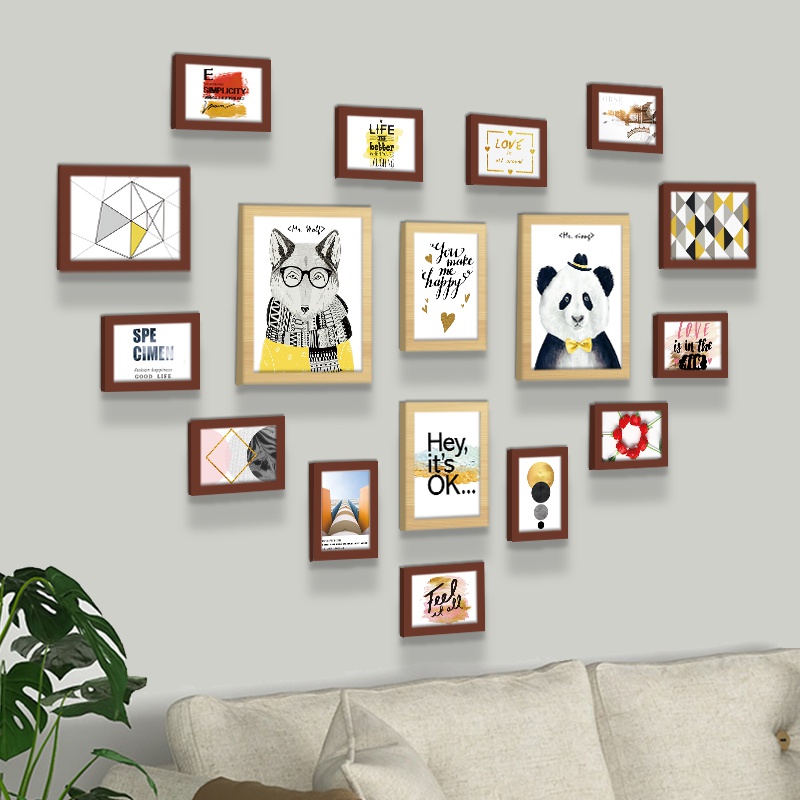 新品客厅照片背景墙照片墙相框墙创意相片挂墙上装饰可洗k照片摆