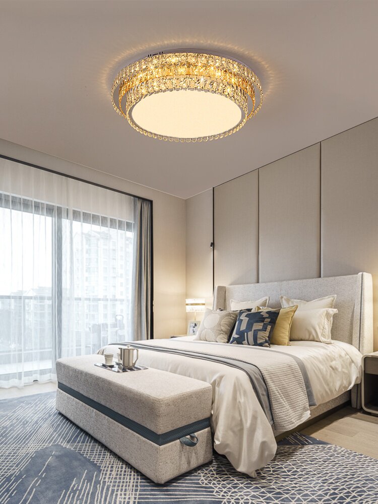 新品圆形客厅灯简约现代大气灯led灯三层吸顶灯具2p021新款客餐厅