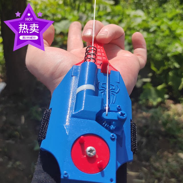 美国蜘蛛侠吐丝发射器手腕式小型黑科技玩具可动关节儿童礼物新品
