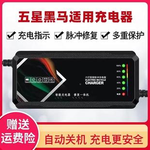 适用五星黑马电动车电瓶充电器48V12AH60V20AH72V32Ah40A正品通用