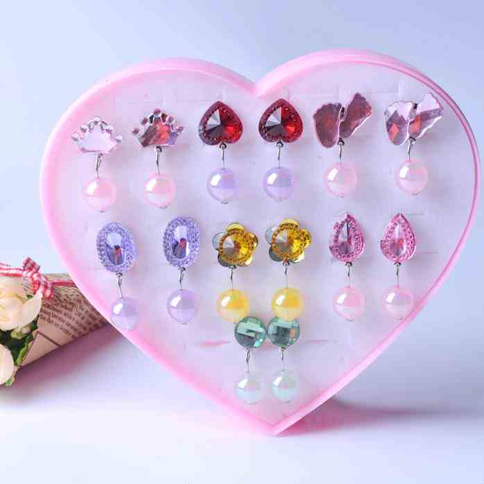 儿童耳环耳夹宝宝防痛假耳钉无耳洞韩式女童耳坠公主学生首饰饰品