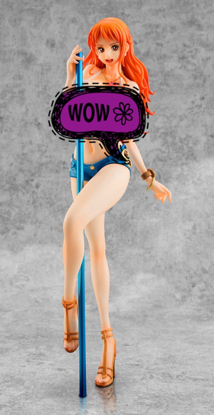 海贼王pop娜美_包邮海贼动漫王pop娜美歌舞bb钢管舞水着泳装盒装手办