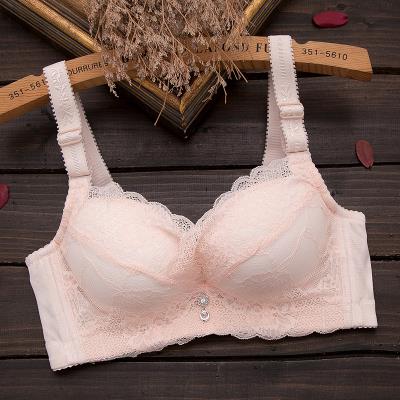 内衣女胸罩无钢圈透气肤色文胸聚拢收副乳性感加厚款美背小胸上托