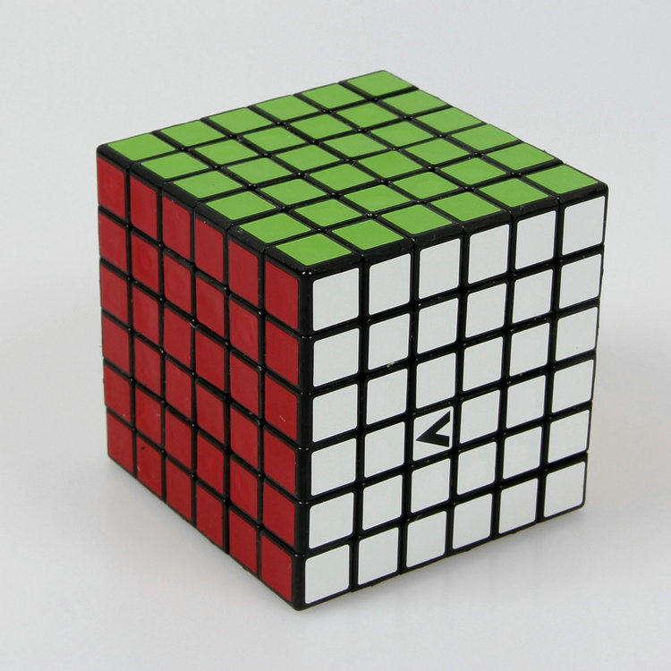 v-cube方形六阶魔方黑色希腊原产68mm6阶方形黑底魔方