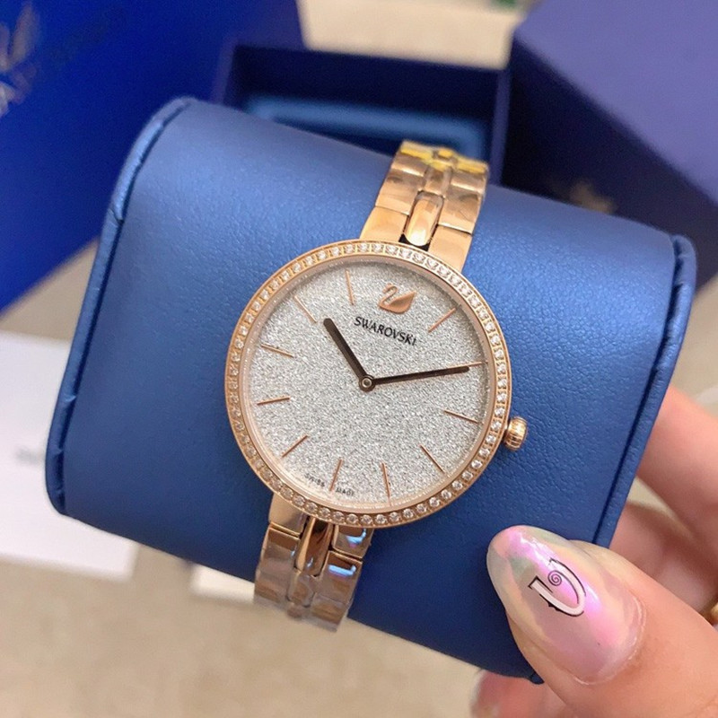 施华洛世奇新款手表满天星镶钻女士swarovski小天鹅小众防水女表