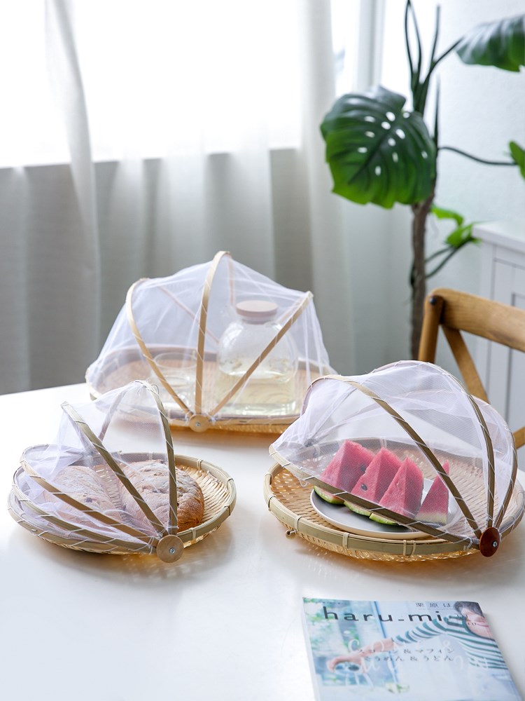 防蚊虫盖菜罩子家用折叠夏季剩饭菜防尘餐桌罩防苍蝇食物罩
