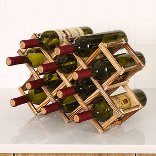 创意实木红酒架摆件家用红酒柜架客厅葡萄酒架餐厅木质红酒展示架